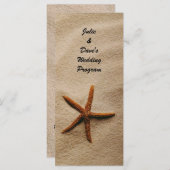 ビーチセレニティ結婚式 プログラムカード プログラム (正面/裏面)