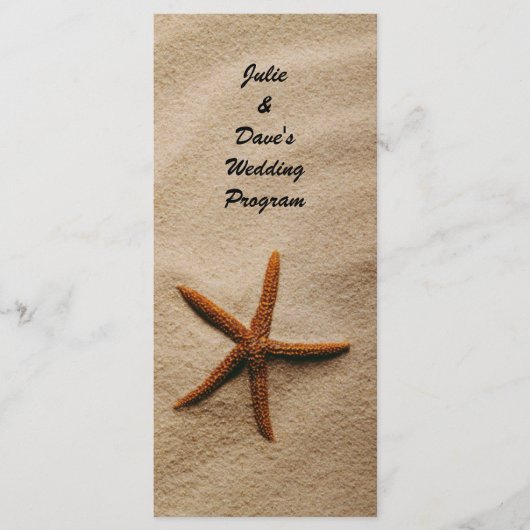 ビーチセレニティ結婚式 プログラムカード プログラム (正面)
