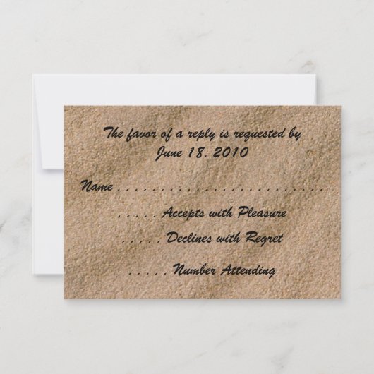 ビーチセレニティRSVPカード 出欠カード (正面)