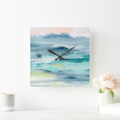 ビーチタイズII スクエア壁時計 (ホーム)