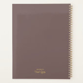 ビーチタイドゴールデンアワー海抽象芸術水彩 プランナー手帳 (裏面)