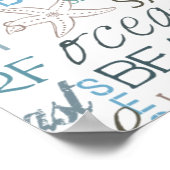 ビーチタイポグラフィ ポスター (角)