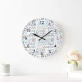 ビーチタイポグラフィ ラージ壁時計 (ホーム)