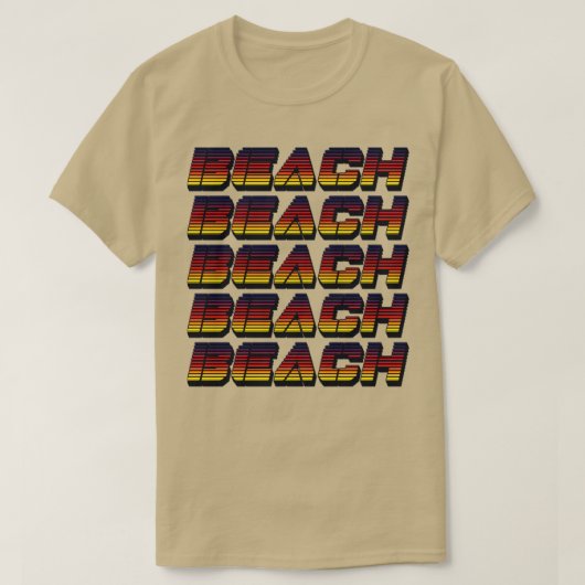 ビーチタイポグラフィ Tシャツ (デザイン正面)