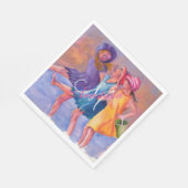 ビーチタイムガールフレンズモノグラムパーティー スタンダードランチョンナプキン (角)