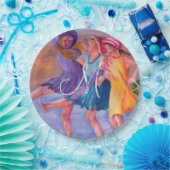 ビーチタイムガールフレンズモノグラムパーティー ペーパープレート (パーティー)