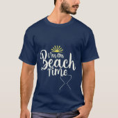 ビーチタイム中 – シンプルサマーファッションTシャツ Tシャツ (正面)