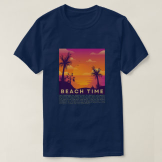 ビーチタイム サマーバイブス:トロピカルサンセット ヴィンテージT Tシャツ