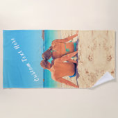 ビーチタオカスタムルと文字 – 休暇 ビーチタオル (正面)