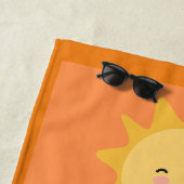 ビーチタオルとカエル、海、魚とビーチ ビーチタオル (インサイチュ)