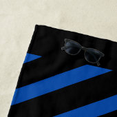 ビーチタオルのビーチタオルのロイヤルブルーのストライプ ビーチタオル (インサイチュ)