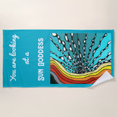 ビーチタオルの太陽の波 ビーチタオル (正面)