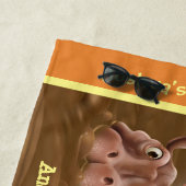 ビーチタオルの泥のカバ。 オレンジ端 ビーチタオル (インサイチュ)