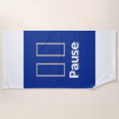 ビーチタオルの青いポーズ ビーチタオル (正面)