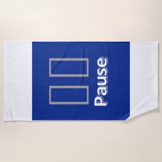 ビーチタオルの青いポーズ ビーチタオル (正面)