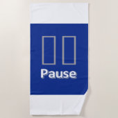 ビーチタオルの青いポーズ ビーチタオル (正面)