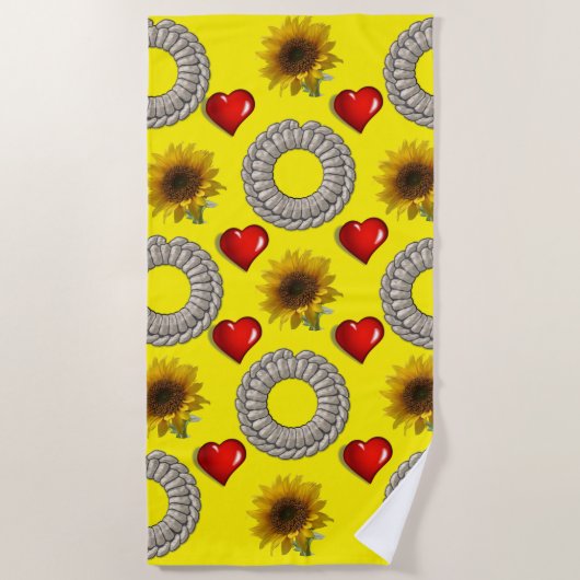 ビーチタオルひまわり ビーチタオル (正面)