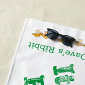 ビーチタオルカエルきのこリブ ビーチタオル (インサイチュ)