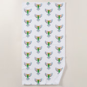 ビーチタオルカラフル付き飛んでいる ビーチタオル (正面)