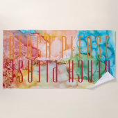 ビーチタオルカラフル日が差すこと ビーチタオル (正面)