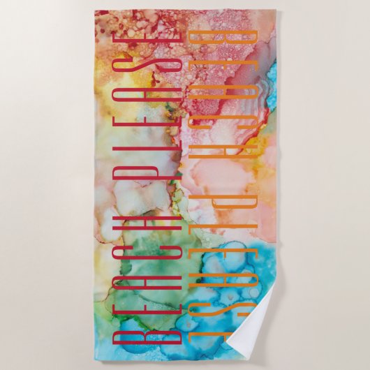 ビーチタオルカラフル日が差すこと ビーチタオル (正面)