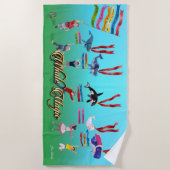 ビーチタオルクジラ魔法ホエールパレード！ ビーチタオル (正面)