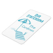 ビーチタオルクルーズ船ステートルームドアマーカー マグネット (左側)