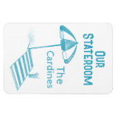 ビーチタオルクルーズ船ステートルームドアマーカー マグネット (横)