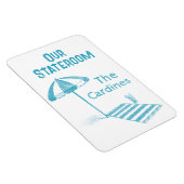 ビーチタオルクルーズ船ステートルームドアマーカー マグネット (右側)