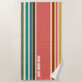 ビーチタオルコーラルストライプマイアミシャーベットコレクション ビーチタオル (正面)