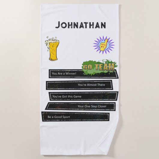 ビーチタオルゴーチームビール ビーチタオル (正面)