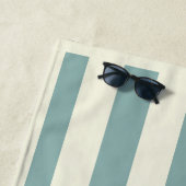 ビーチタオルティール（緑がかった色）ベージュの個人用都市名 ビーチタオル (インサイチュ)