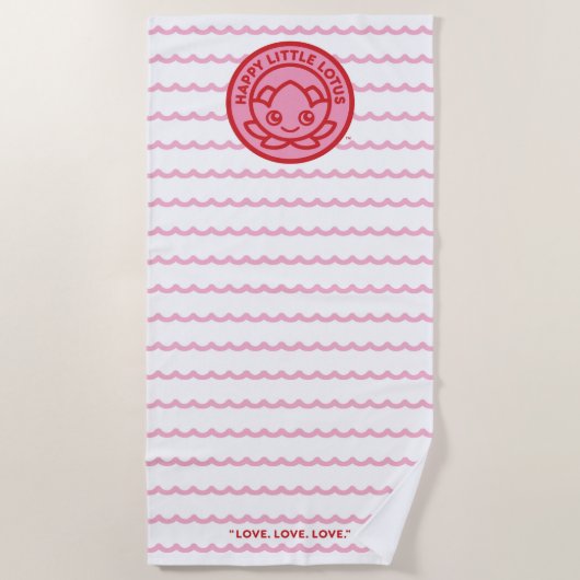 ビーチタオルバイハッピーリトルロータス ビーチタオル (正面)