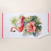 ビーチタオルフラミンゴ ビーチタオル (正面)