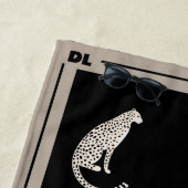 ビーチタオルモンステラ葉植物と名前をカスタムする ビーチタオル (インサイチュ)