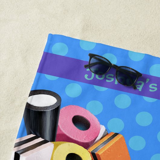 ビーチタオルリコリスキャンディーは全ての種類ですブルー ビーチタオル (インサイチュ)