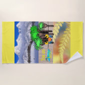 ビーチタオル冬の夏秋ここにいる! ビーチタオル (正面)