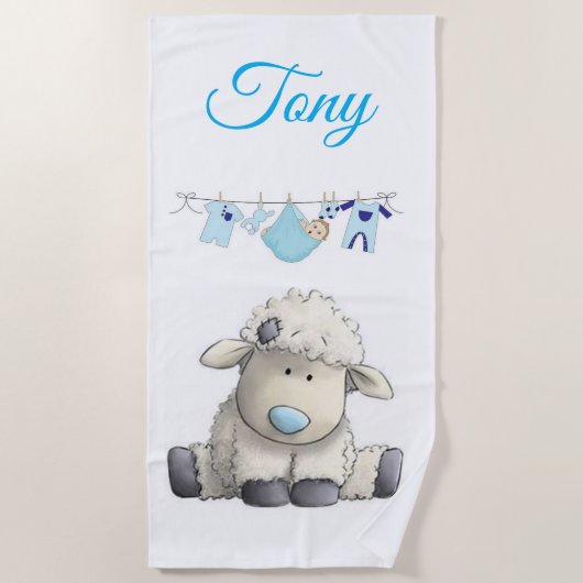 ビーチタオル子羊 ビーチタオル (正面)