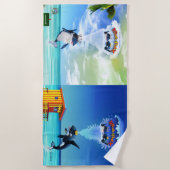 ビーチタオル得ホエールメール！ ビーチタオル (正面)