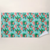 ビーチタオル熱帯フラミンゴ ビーチタオル (正面)