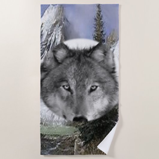ビーチタオル狼 ビーチタオル (正面)