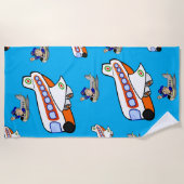 ビーチタオル飛行機 ビーチタオル (正面)