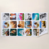 ビーチタオル18写真丸テンプレート ビーチタオル (正面)