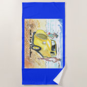 ビーチタオル1937フィアットトポリノ ビーチタオル (正面)