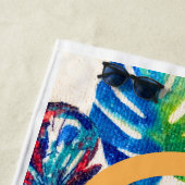 ビーチタオル.キャッチ。蝶 ビーチタオル (インサイチュ)