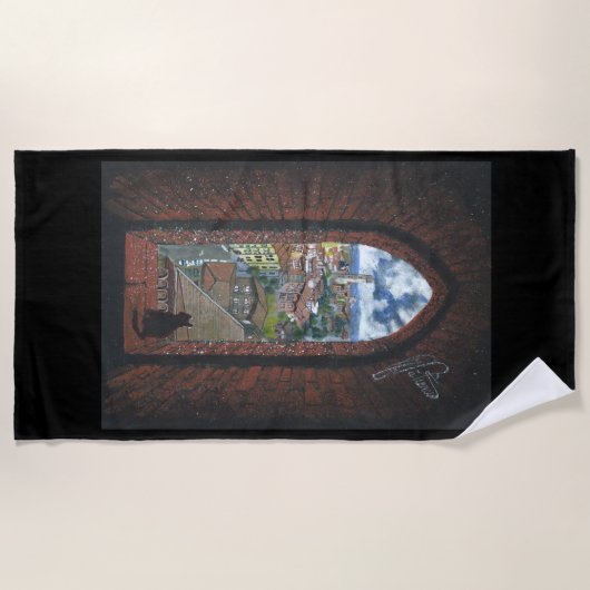 ビーチタオル「シアナ・from the Tower」 ビーチタオル (正面)