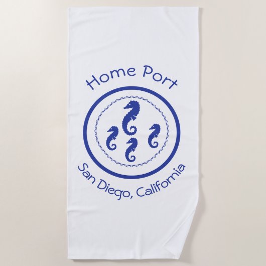 ビーチタオル – シーホースホームポート (正面)