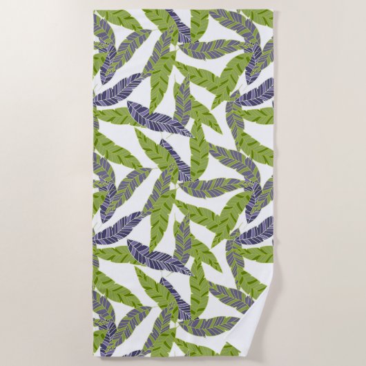 ビーチタオル – トロピカルパームズプリント (正面)