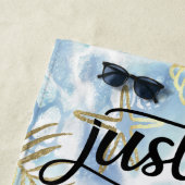 ビーチタオル、ビーチ結婚式用たった今結婚しました ビーチタオル (インサイチュ)