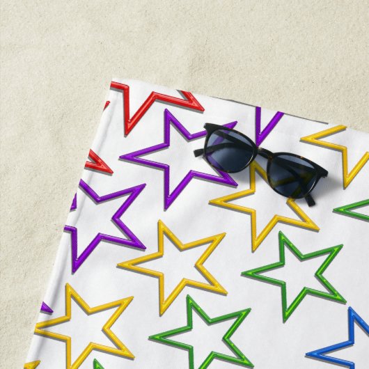 ビーチタオル – 列色の星 (インサイチュ)